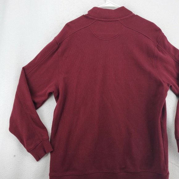 Greg Norman Sweater Men's Long Sleeve 1/4 Zip Pullover Shark Red Medium - Picture 10 of 12